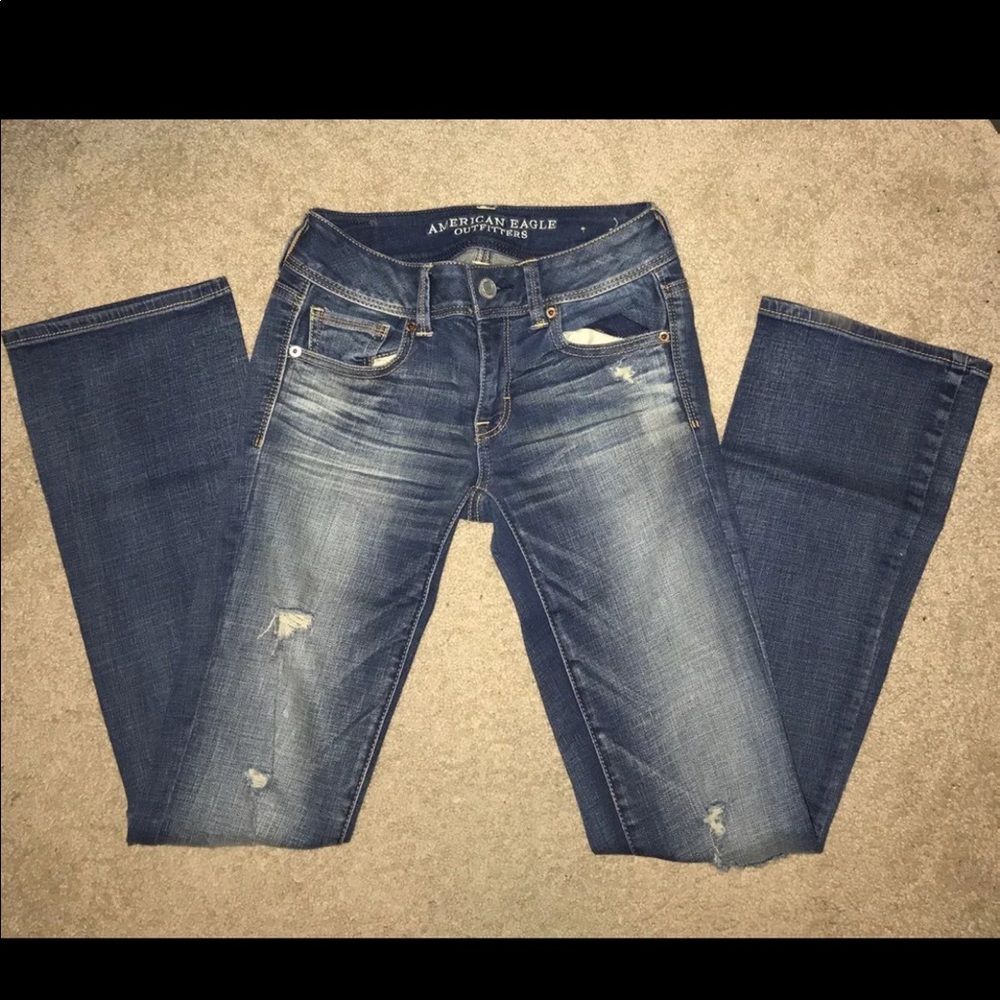 American Eagle Kick Boot Jeans w/ sparkle pockets